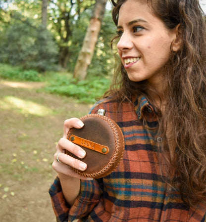 Personalized Leather Hip Flask