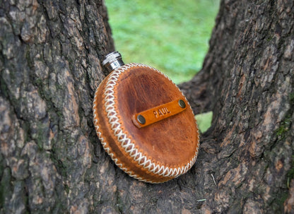 Personalized Leather Hip Flask