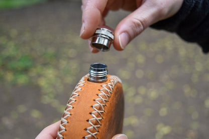 Personalized Leather Hip Flask