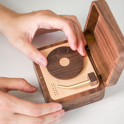 Valentines Day Vintage player Wood Music Box Personalized Gift Music Box Custom Anniversary Gift Music Box For Boy Girl For Her
