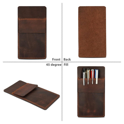 Personalized LEATHER POCKET PROTECTOR Pen