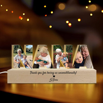 Personalized Nana Photo Collage Night Light