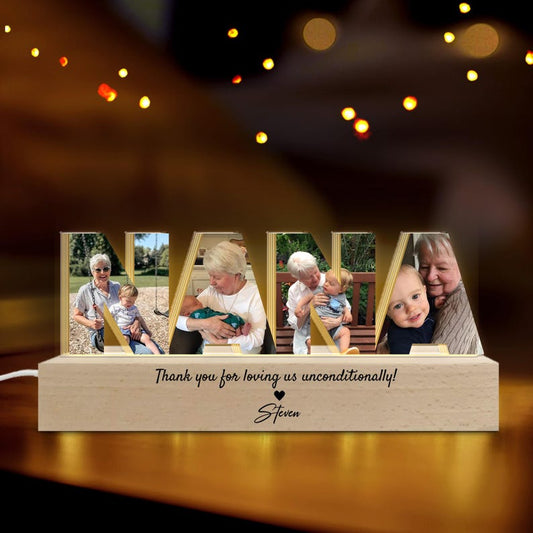 Personalized Nana Photo Collage Night Light