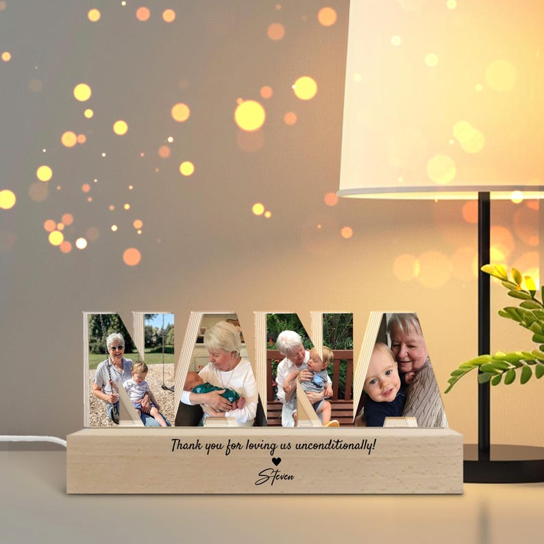 Personalized Nana Photo Collage Night Light