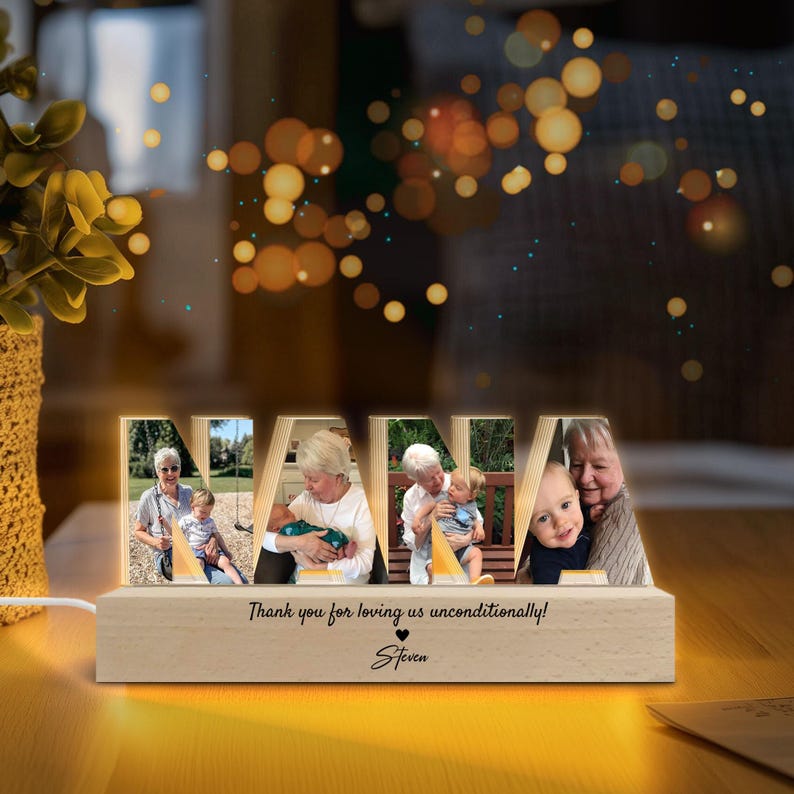 Personalized Nana Photo Collage Night Light