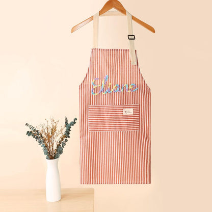 Personalized Hand-Embroidered Apron