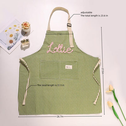 Personalized Hand-Embroidered Apron