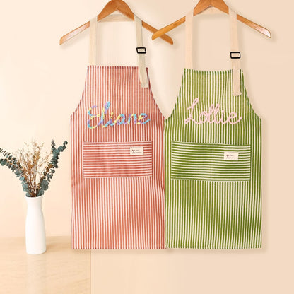 Personalized Hand-Embroidered Apron