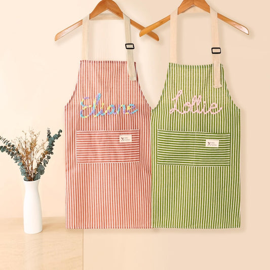 Personalized Hand-Embroidered Apron
