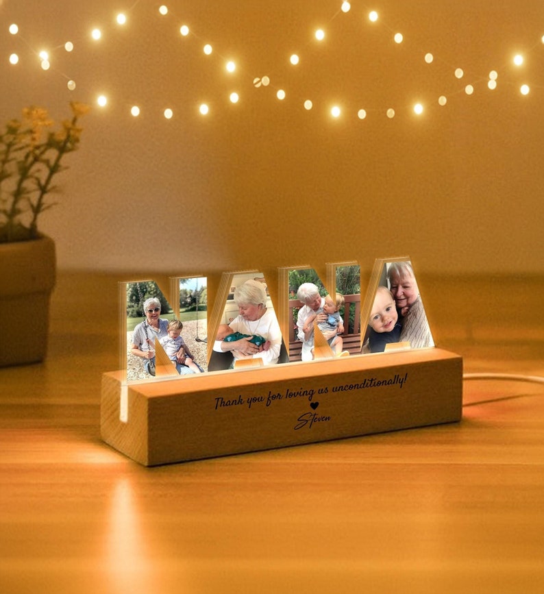 Personalized Nana Photo Collage Night Light