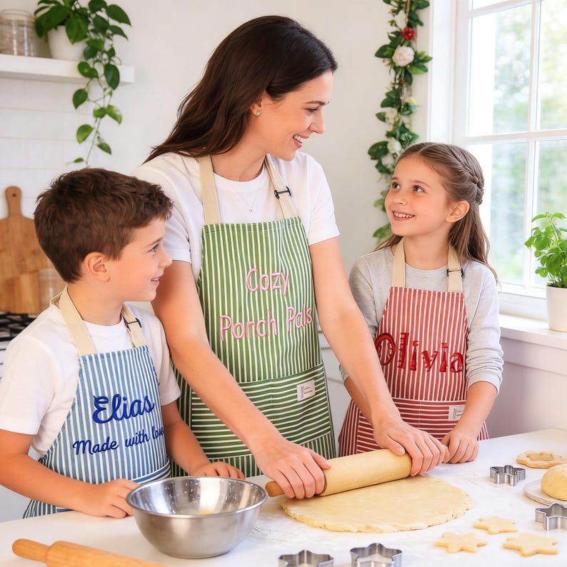 Personalized Hand-Embroidered Apron