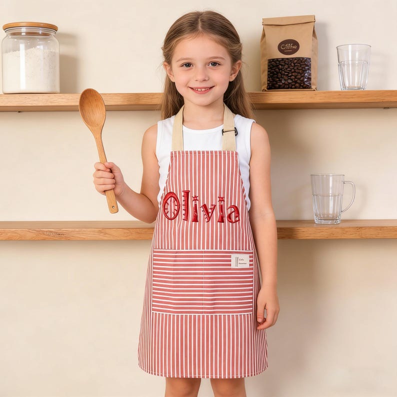 Personalized Hand-Embroidered Apron
