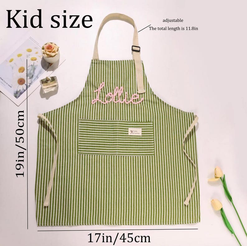 Personalized Hand-Embroidered Apron