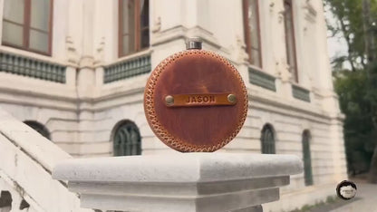 Personalized Leather Hip Flask